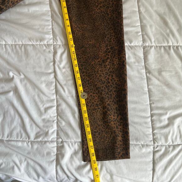 Womens Cotton Animal Leopard Print Pull Up Pants Size 14 - Picture 8 of 8
